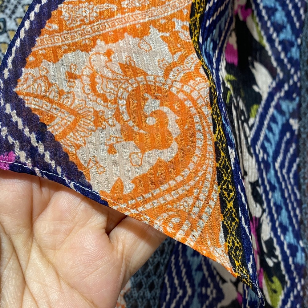 Anthropologie Colorful Patchwork Blouse - Picture 4 of 11